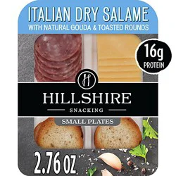 Hillshire Snacking Protein Small Plates Italian Dry Salami Deli Lunch Meat & Gouda Cheese - 2.76 Oz