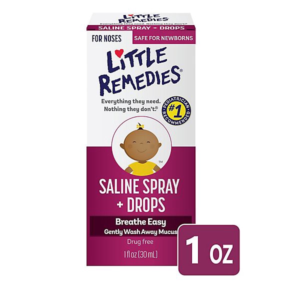 slide 1 of 1, Little Remedies Saline Spray And Drops - 1 Fl. Oz., 1 fl oz