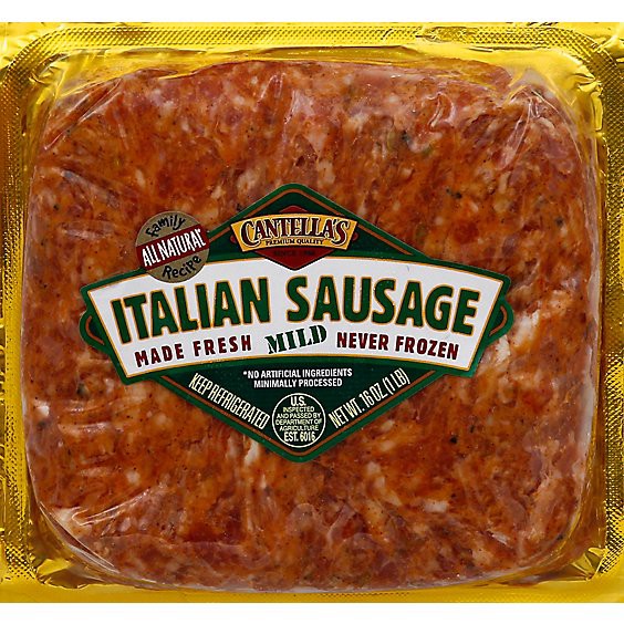 slide 1 of 1, Papa Cantella's Mild Italian Sausage - 16 Oz, 16 oz