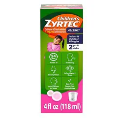 Zyrtec Allergy Childrens Sugar Free Bubble Gum - 4 Oz