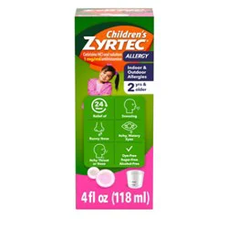 Zyrtec Allergy Childrens Sugar Free Bubble Gum - 4 Oz