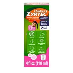Zyrtec Allergy Childrens Sugar Free Bubble Gum - 4 Oz