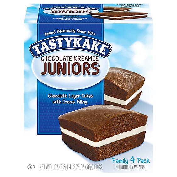 slide 1 of 1, Tastykake Kreamie Juniors Wrapped Chocolate Cakes - 11 Oz, 11 oz