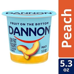 Dannon Fruit On The Bottom Peach Low Fat Yogurt 5.3 Oz