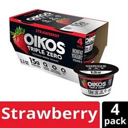 Oikos Triple Zero Strawberry Greek Yogurt - 4-5.3 Oz