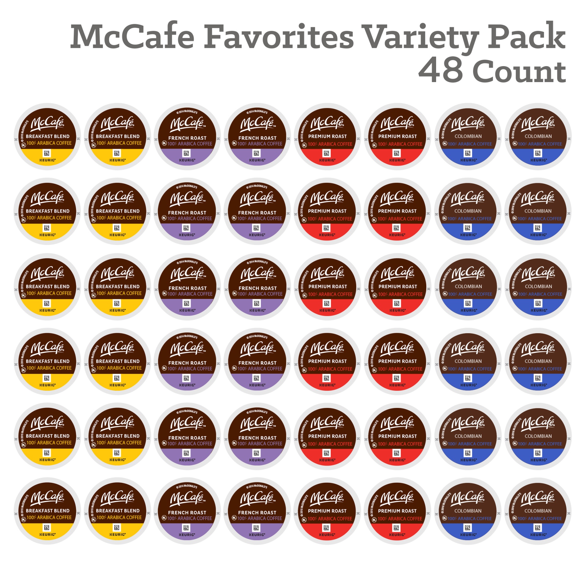 slide 4 of 8, McCafé Breakfast Blend, Single Serve Coffee Keurig K-Cup Pods, Light Roast, 12 Count, 