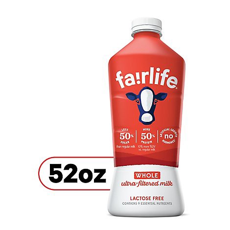 slide 1 of 1, Fairlife Milk Ultra-Filtered Whole - 52 Fl. Oz., 52 fl oz