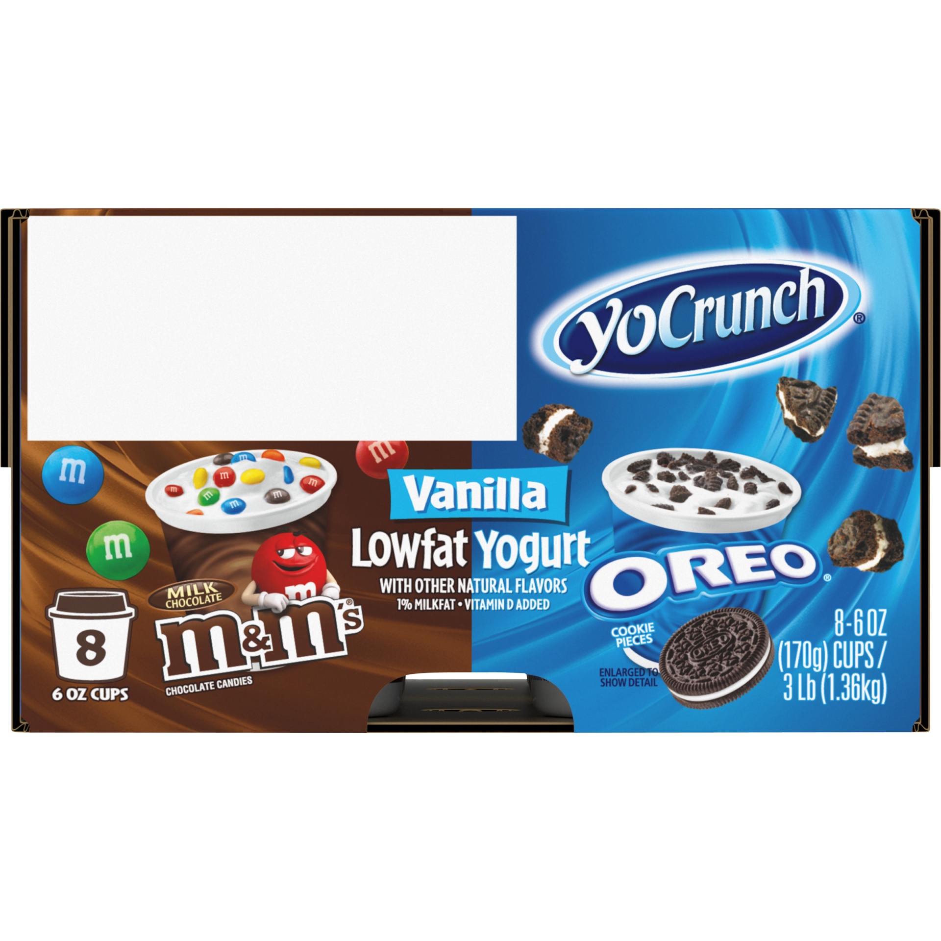 slide 2 of 5, YoCrunch Low Fat Vanilla with OREO and M&Ms Yogurt Variety Pack - 8ct/4oz Cups, 6 oz