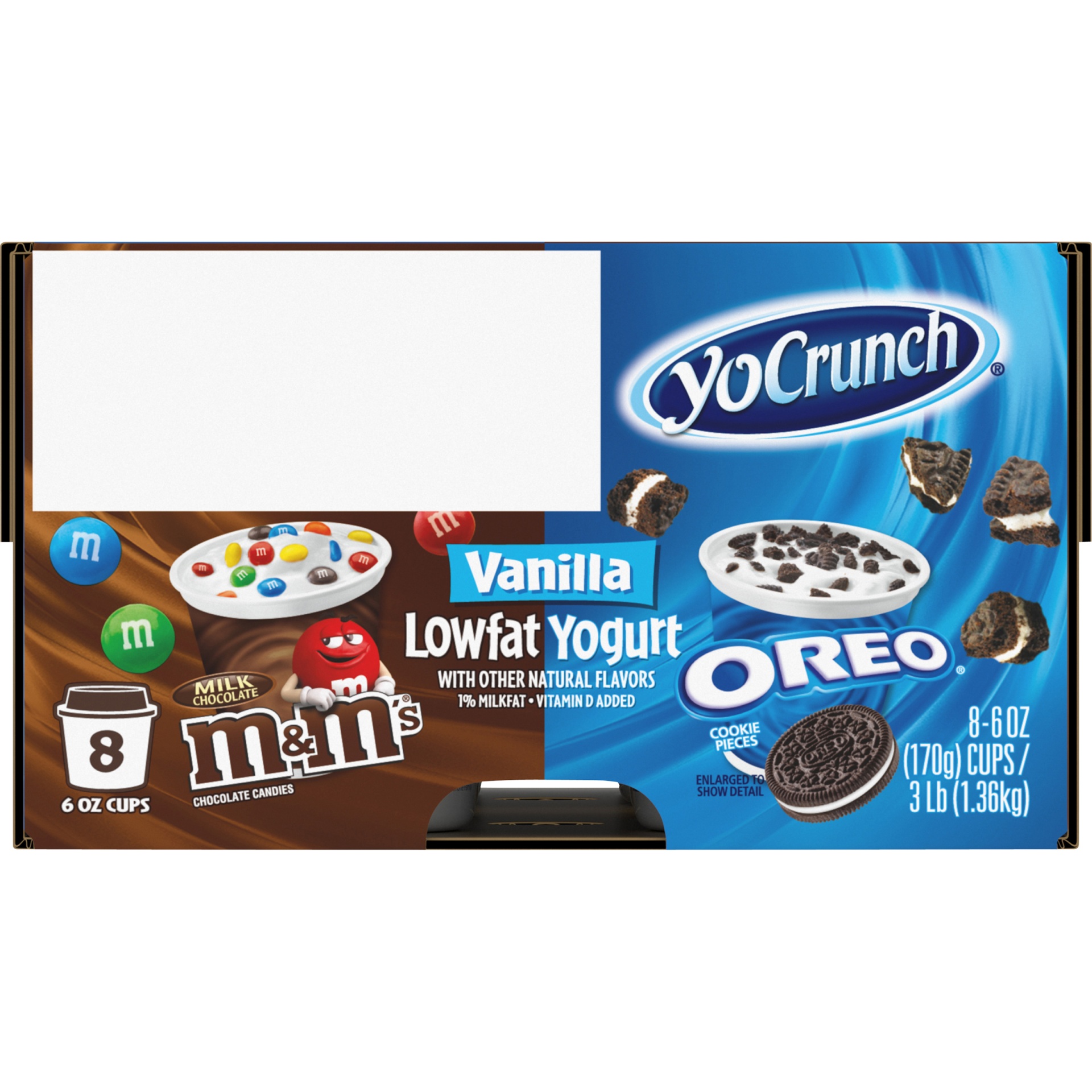 slide 3 of 5, YoCrunch Low Fat Vanilla with OREO and M&Ms Yogurt Variety Pack - 8ct/4oz Cups, 6 oz