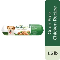 Freshpet Healthy & Natural Dog Food Fresh Grain Free Chicken Roll - 1.5 Lb