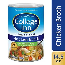 College Inn Broth Chicken Light & Fat Free 50% Less Sodium - 14.5 Oz