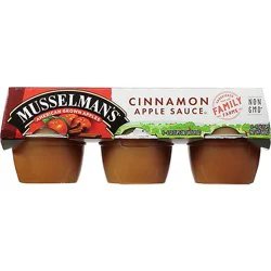 Musselmans Apple Sauce Cinnamon Cups - 6-4 Oz