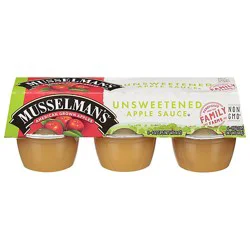 Musselmans Apple Sauce Unsweetened Cups - 6-4 Oz