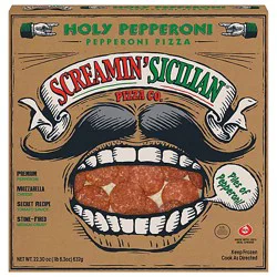 Screamin Sicilian Pizza Holy Pepperoni Frozen - 22.3 Oz