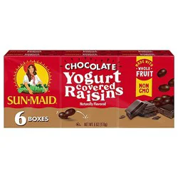 Sun-Maid Raisins Dark Chocolate Yogurt - 6-1 Oz
