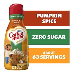 Coffee Mate Zero Sugar Pumpkin Spice Liquid Coffee Creamer - 32 Fl. Oz.