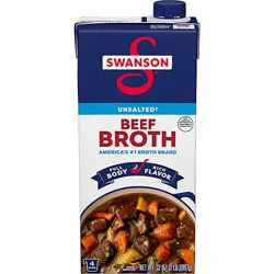 Swanson Unsalted Beef Broth - 32 Oz