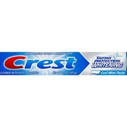 Crest Toothpaste Fluoride Anticavity Tartar Protection Whitening Cool Mint Paste - 5.7 Oz