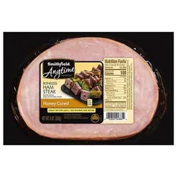 Smithfield Boneless Honey Cured 97% Fat Free Anytime Favorites Ham Steak - 8 Oz