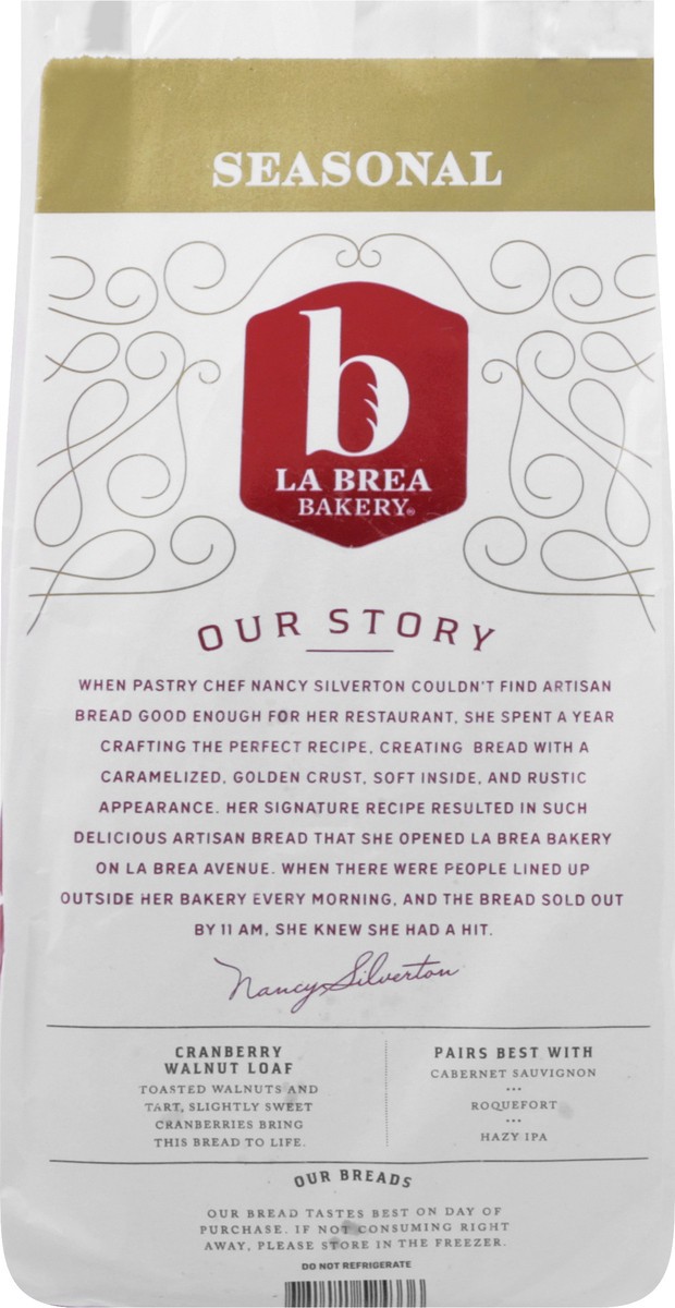 slide 5 of 11, La Brea Loaf Walnut Cranberry - 16 Oz, 16 oz