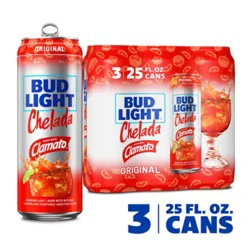 Bud Light Original Chelada Lager Beer In Cans - 3 - 25 Fl. Oz.