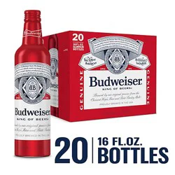 Budweiser American Lager Beer In Bottles - 20 - 12 Fl. Oz.