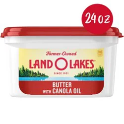 Land O Lakes Butter With Canola Oil Spreadable Tub - 24 Oz