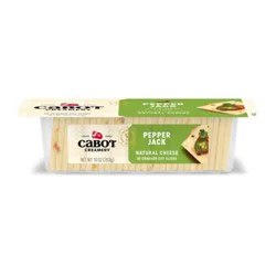 Cabot Cheese Cracker Cut Slices Premium Pepper Jack - 10 Oz
