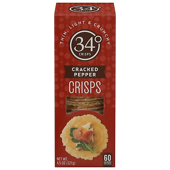 slide 1 of 1, 34 Degrees Crackers Pepper - 4.5 Oz, 4.5 oz