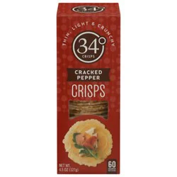 34 Degrees Crackers Pepper - 4.5 Oz