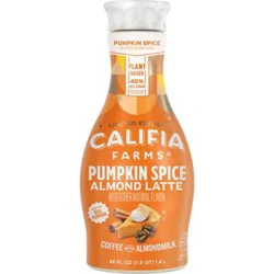 Califia Farms Pumpkin Latte Spice Cold Brew Coffee With Almond Milk - 48 Fl. Oz.