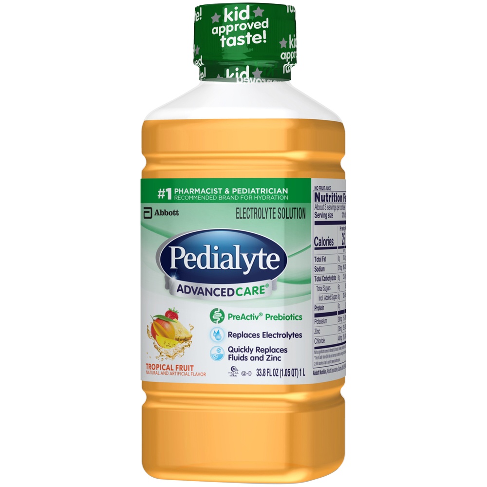 slide 3 of 8, Pedialyte AdvancedCare Electrolyte Solution - Tropical Fruit - 33.8 fl oz, 33.8 fl oz