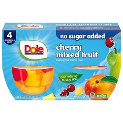 Dole Cherry Mixed Fruit No Sugar Added Cups - 4-4 Oz