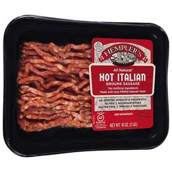 Hemplers Ground Hot Italian Sausage - 16 Oz