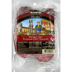 Busseto Sliced Pepper Coated Salami - 8 Oz