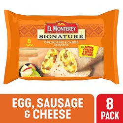 El Monterey Signature Egg Sausage & Cheese Breakfast Burritos - 8 Count