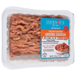 Isernios Chicken Ground Chicken Italian Seasoned - 16 Oz