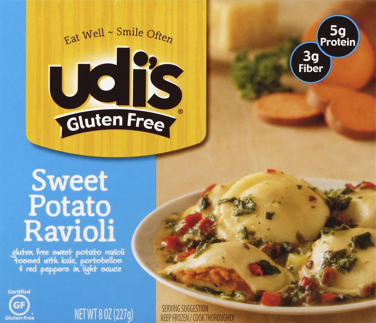 slide 4 of 4, Udi's Gluten Free Sweet Potato Ravioli, 8 oz