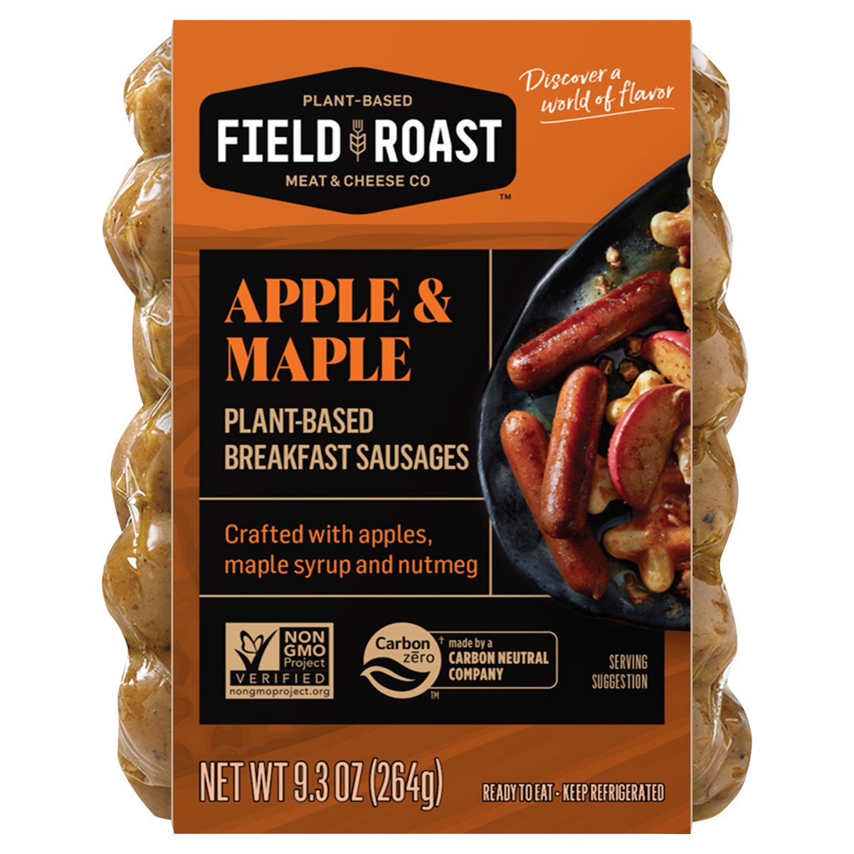 slide 5 of 7, Field Roast Sausage Breakfast Apple Maple - 9.31 Oz, 9.31 oz