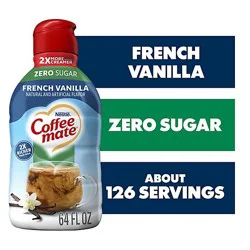 Coffee Mate Zero Sugar French Vanilla Liquid Coffee Creamer - 64 Fl. Oz.