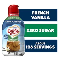 Coffee Mate Zero Sugar French Vanilla Liquid Coffee Creamer - 64 Fl. Oz.