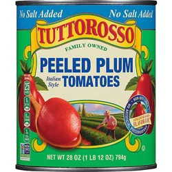 Tuttorosso Tomatoes Peeled Plum No Salt Added Italian Style - 28 Oz
