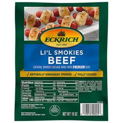 Eckrich Li'l Smokies Beef Cocktail Smoked Sausage Links - 10 Oz