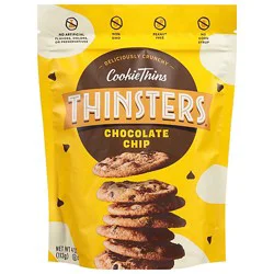 Mrs. Thinsters Cookie Thins Deliciously Crunchy Cookies Chocolate Chip - 4 Oz