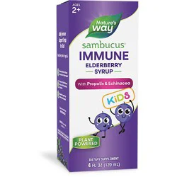 Natures Way Elderberry Bio-Certified For Kids Natural Syrup Berry Flavor - 4 Oz