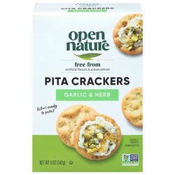 Open Nature Garlic & Herb Pita Crackers - 5 Oz.
