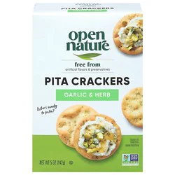 Open Nature Garlic & Herb Pita Crackers - 5 Oz.