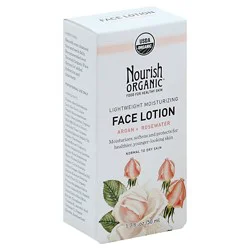 Nourish Organic Face Lotion Lightweight Moisturizing Normal To Dry Skin - 1.7 Oz