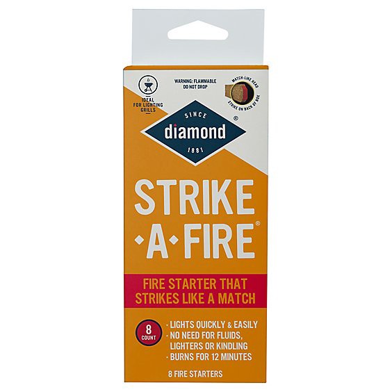 slide 1 of 1, Diamond Strike-A-Fire Fire Starters - 8 Package, 8 ct