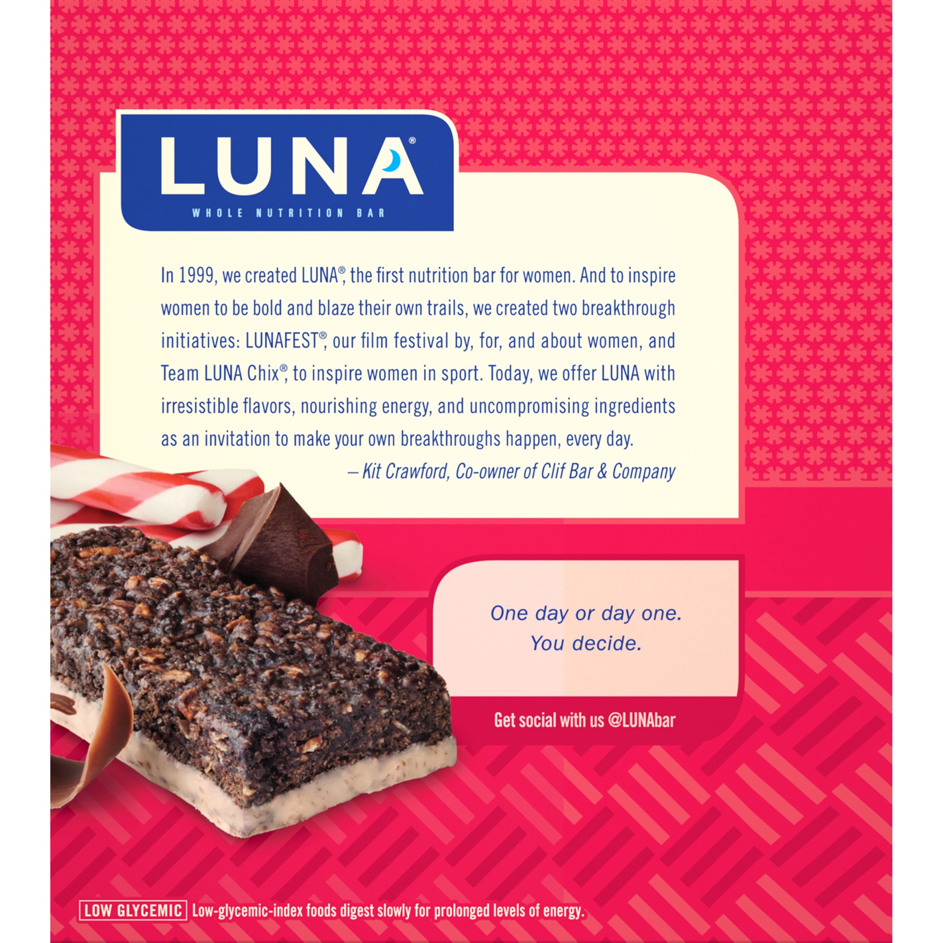 slide 6 of 8, Luna Chocolate Peppermint Nutrition Bars For Women, 6 ct